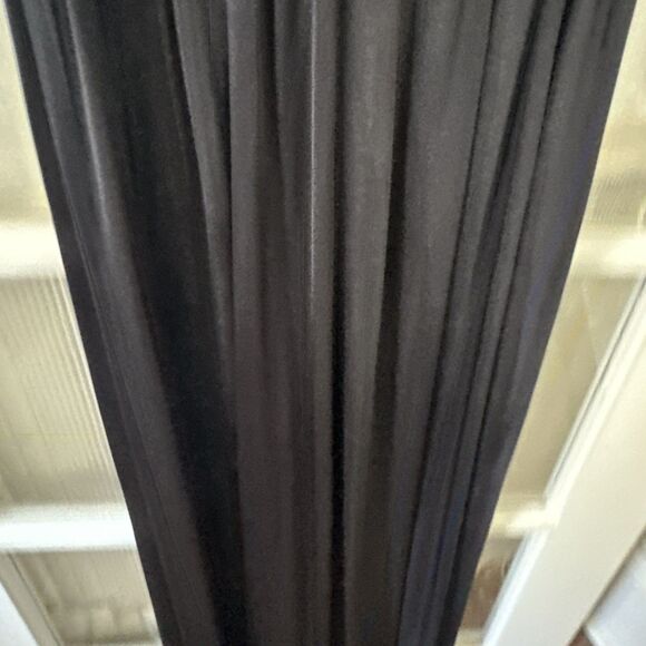 Vintage Shadowline Nightgown Maxi Black Lace Nylon Bow Women's Medium - Picture 5 of 10